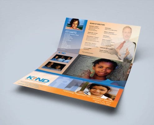 KIND tri-fold 12 Nonprofit Fundraising Invitation Design: Graphic Design - Marketing Materials