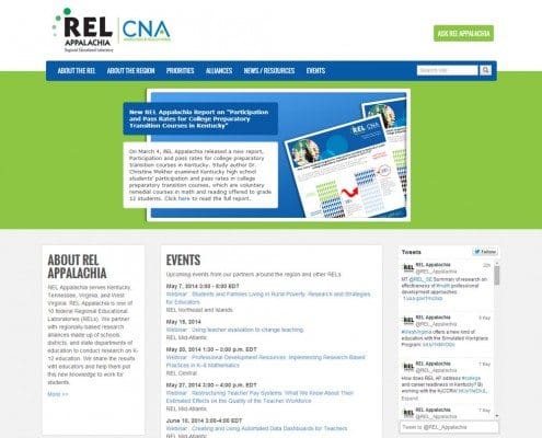 Education Website Design: REL Appalachia Website