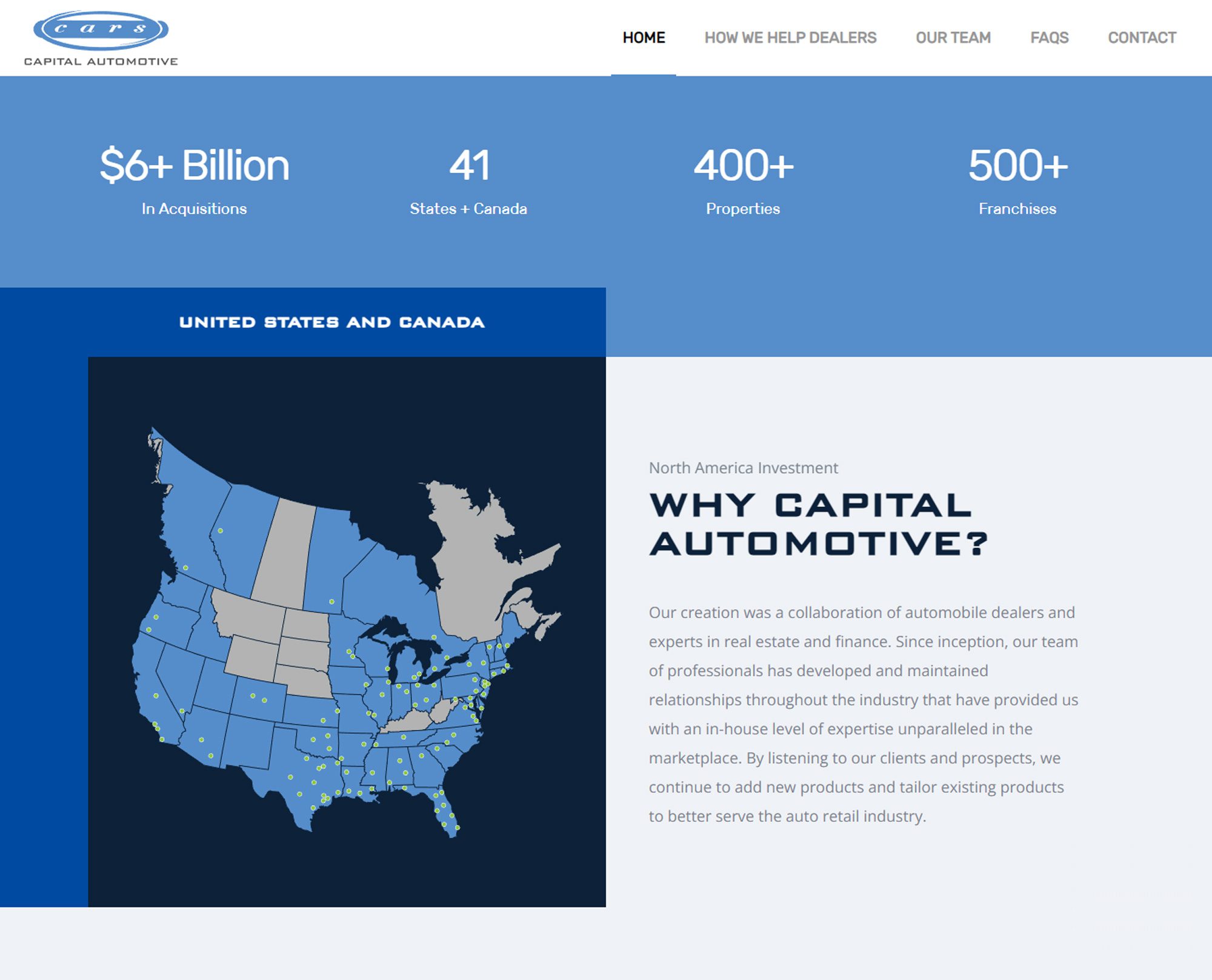 Automotive Real Estate Website Design: Capital Automotive Website - Welcome 2 Automotive Real Estate Website Design: Capital Automotive Website - Welcome 2