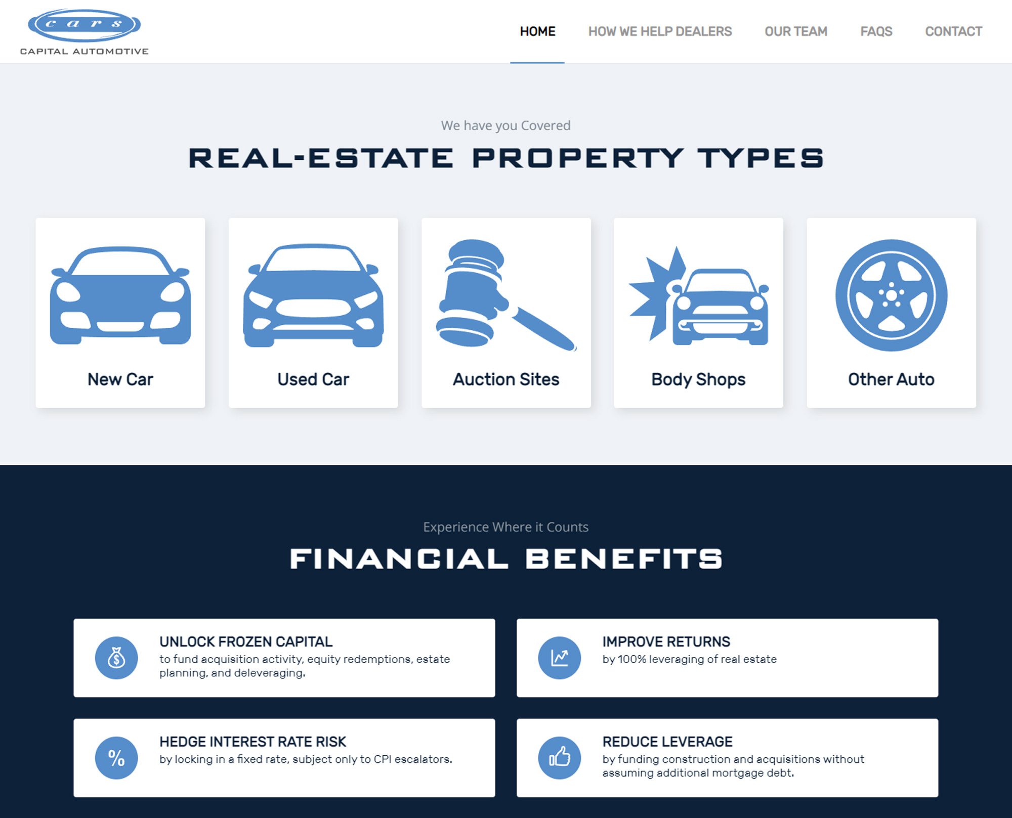 Automotive Real Estate Website Design: Capital Automotive Website - Welcome 3 Automotive Real Estate Website Design: Capital Automotive Website - Welcome 3
